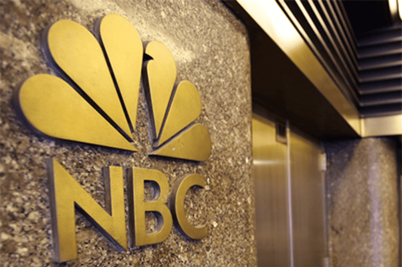 nbc logo by elevator slide