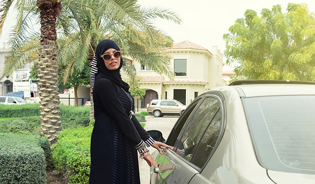 Saudi women drive