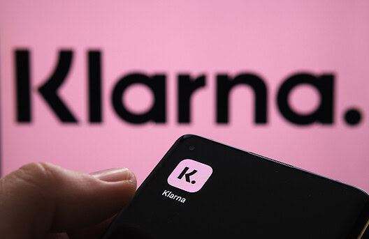 Klarna logo on a smartphone screen