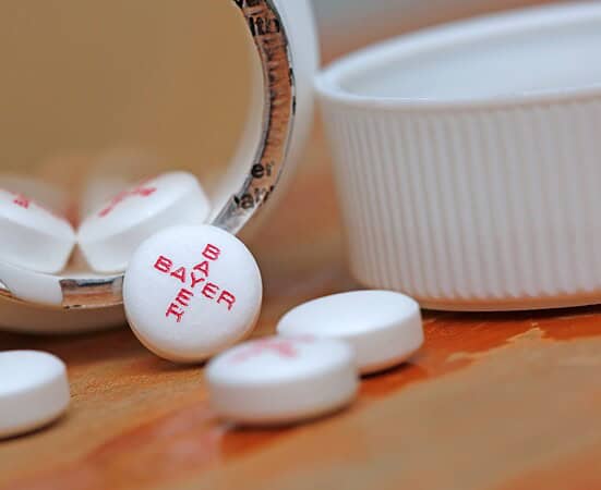 Aspirin pills from Bayer