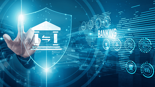 Financial analyst protecting assets banking systems, digital transactions compliance security automation risk management fintech solutions customer identity performance tracking.