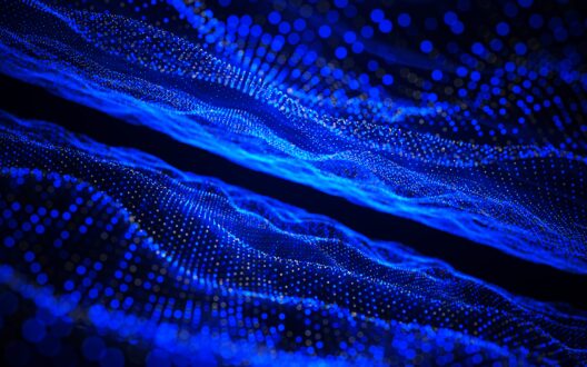 Artificial Intelligence Futuristic Innovative Machine Learning Technology Data Fabric 3D Illustration