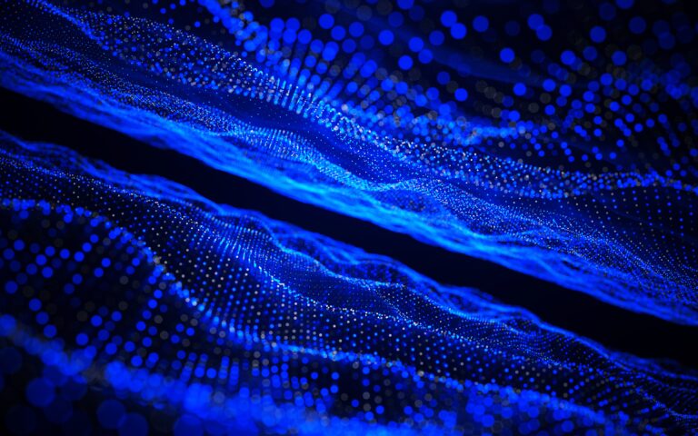 Artificial Intelligence Futuristic Innovative Machine Learning Technology Data Fabric 3D Illustration