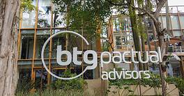 BTG Pactual Advisors facade, the largest investment bank in Latin America.