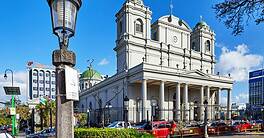 The building of the City Cathedral in the capital