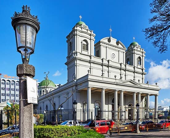 The building of the City Cathedral in the capital