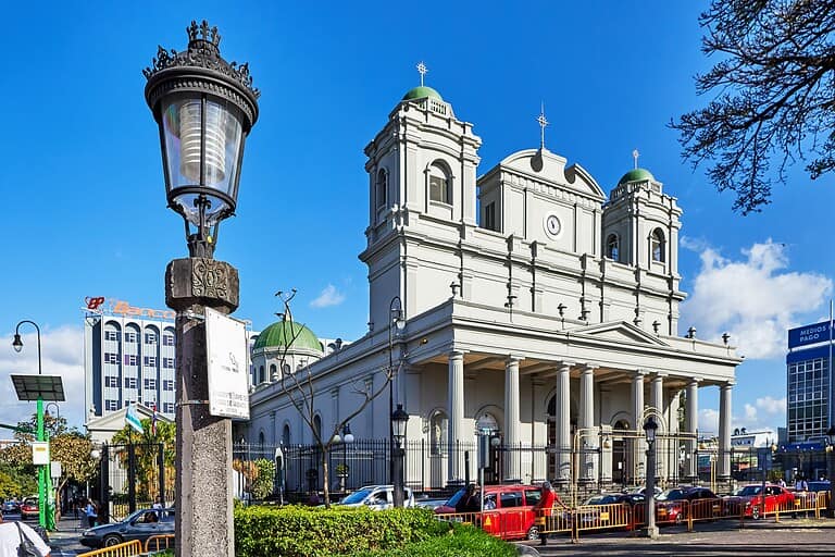 The building of the City Cathedral in the capital