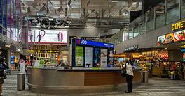 Money exhange shop at Changi Airport terminal 3, Singapore