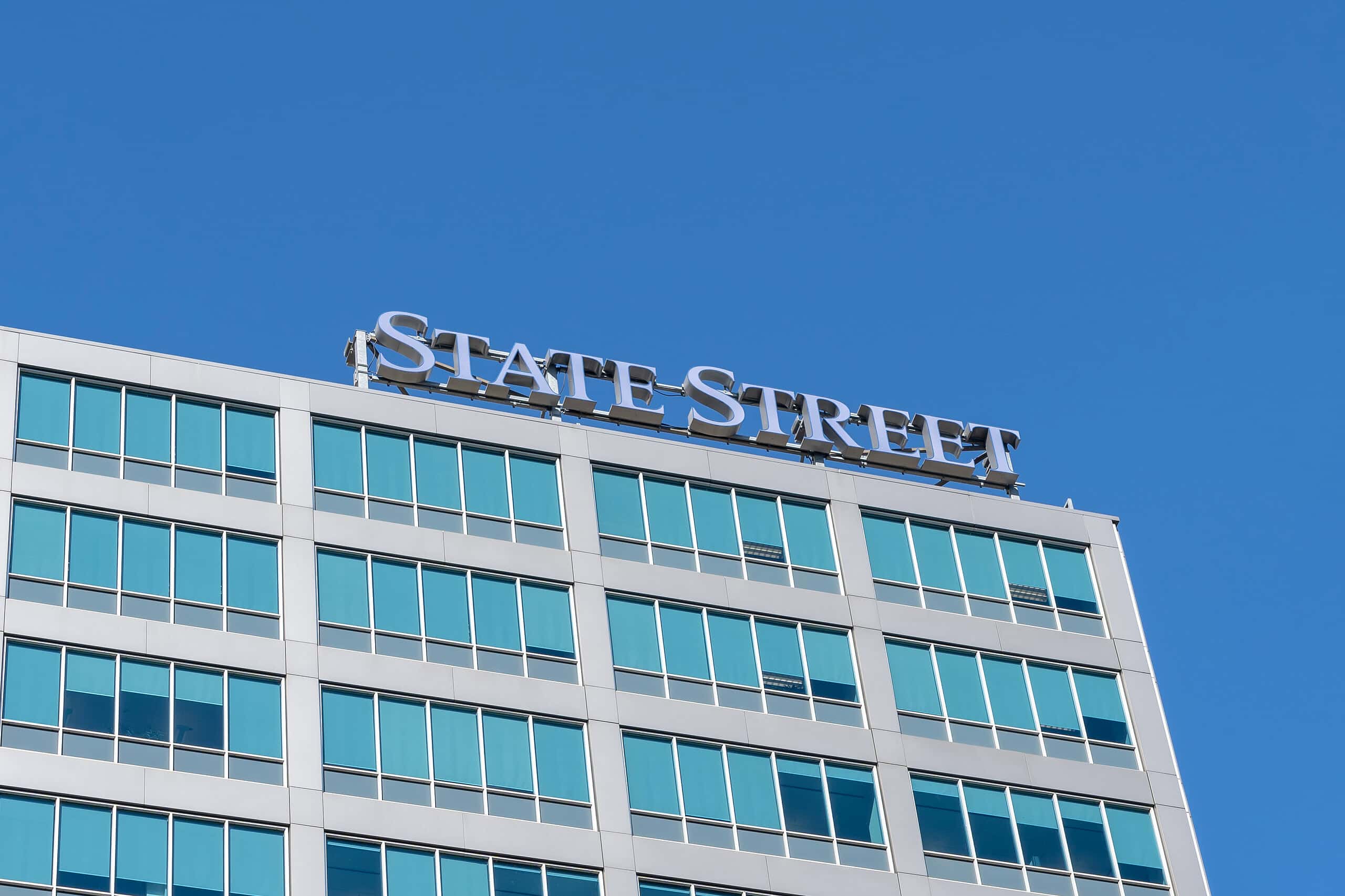 State Street signage on financial center building