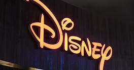 Disney store sign. Disney company brand logo