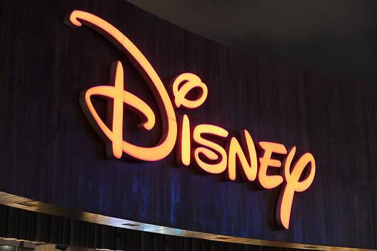 Disney store sign. Disney company brand logo