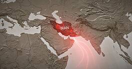 11 A detailed political map of Iran showing its borders and geographic location in the Middle East. Perfect for news coverage of airstrikes, educational content, and geopolitical projects