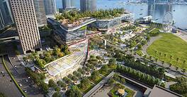 An illustration of Central Yards, the US$8 billion, 400-metre-long "groundscraper" being developed by Henderson Land on Hong Kong’s New Central Harbourfront