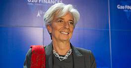 Christine Lagarde in french Ministry of economy during te G20 Finances in Paris.