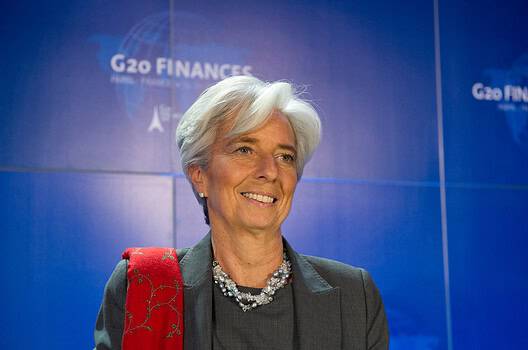 Christine Lagarde in french Ministry of economy during te G20 Finances in Paris.