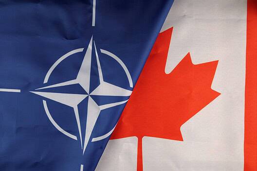 NATO and Canada flag