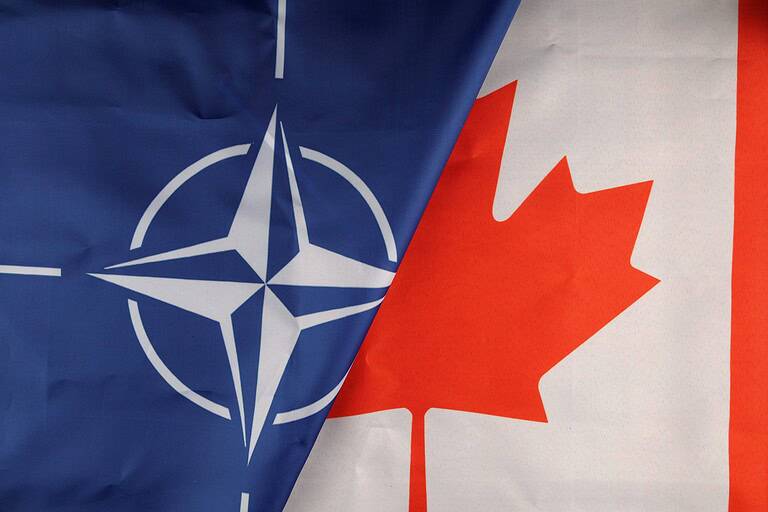 NATO and Canada flag