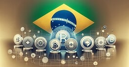 Digital currency and blockchain technology concepts with Bitcoin, Ethereum, and other cryptocurrenci.