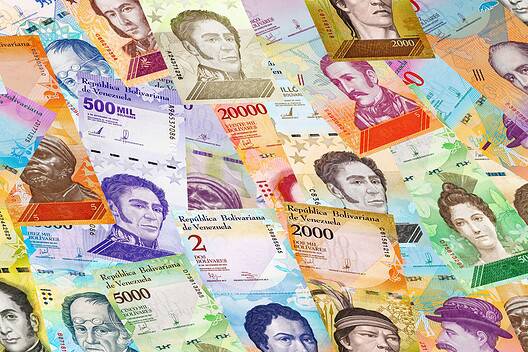 Venezuelan money. Background of paper