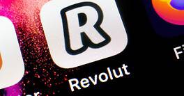 Revolut app icon on smartphone screen for digital banking and finance.