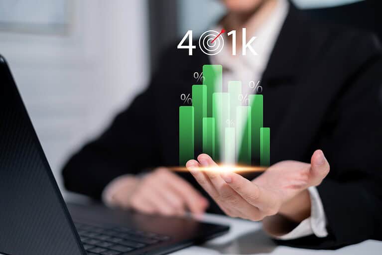 Business professional analyzing financial growth data on smartphone with digital charts.