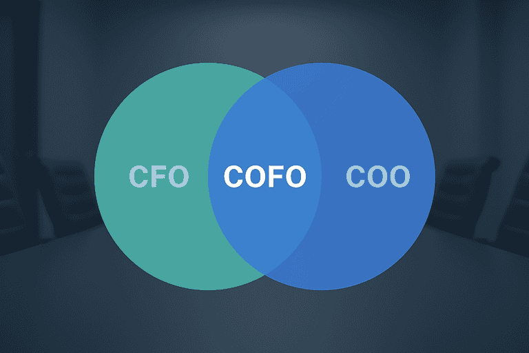 Venn diagram showing CFO, COFO, and COO roles in executive leadership.