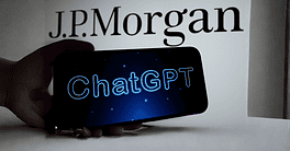 Istanbul, TURKEY- January 23, 2023: J.P. Morgan Logo On Computer Screen, Chatgpt Logo on Smart Phone Screen. Jp Morgan Chat Gpt Ban Idea. Selective Focus