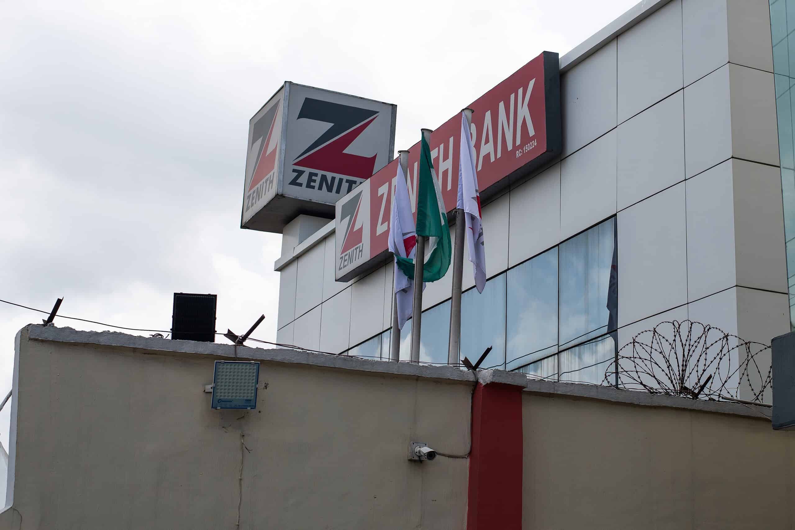 Side view of Zenith bank in ogudu, Lagos Nigeria