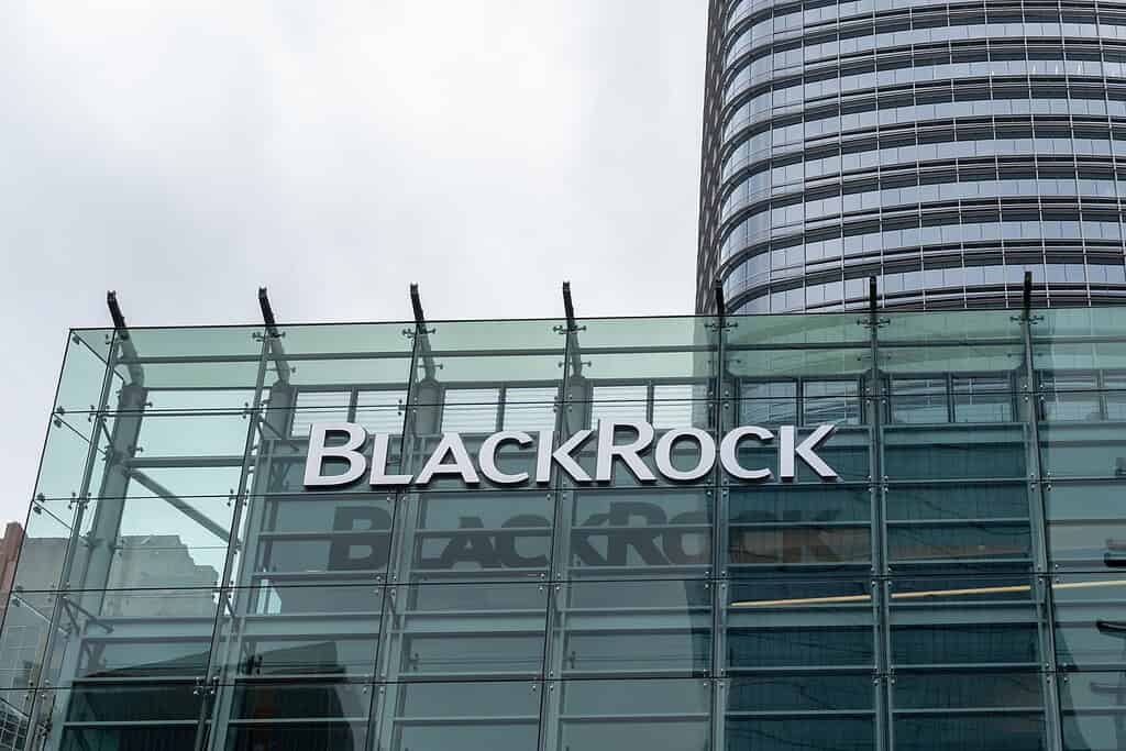 BlackRock office in San Francisco, California, USA - June 6, 2023. BlackRock, Inc. is an American multinational investment company.