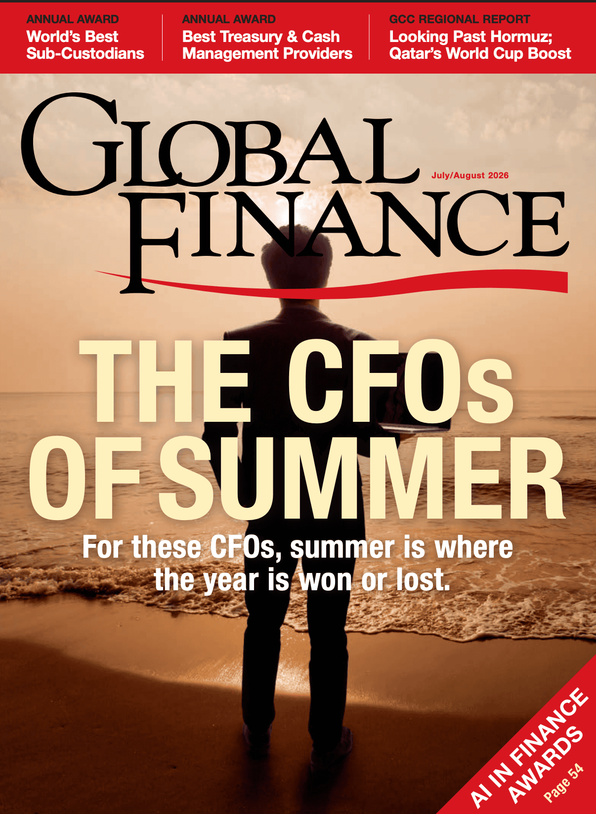 July, August, Global Finance, Cover