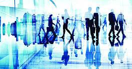Abstract Image of Business People's Busy Life