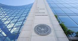 Washington, DC, USA - June 25, 2022: Exterior view of the U.S. Securities and Exchange Commission (SEC) headquarters in Washington, DC.