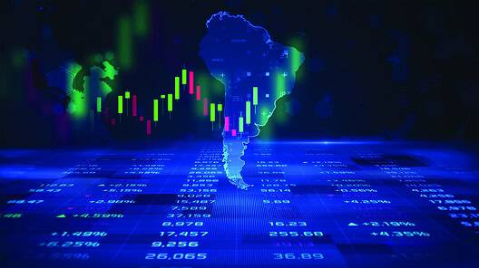 South America stock market and economic business growth