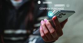 AI-assisted e-commerce concept showing smart shopping, personalized recommendations, and automated digital retail experience on modern devices.